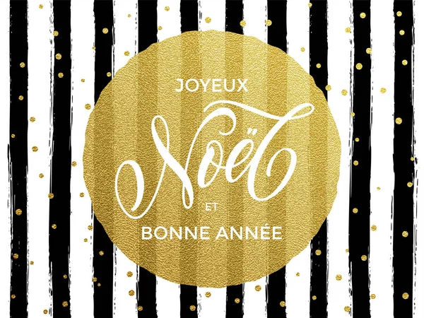 Bonne Anne, Joyeux Noel franska god jul, nyår text — Stock vektor