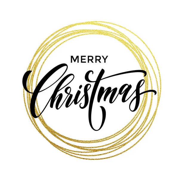 S pozdravem karty zlaté třpytky dekorace pro Veselé Vánoce — Stockový vektor