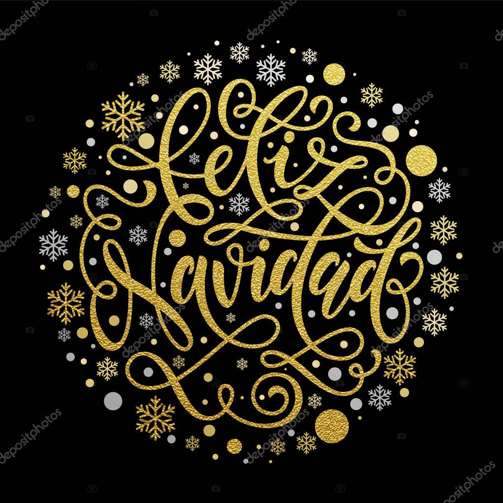 Frohe Weihnachten in SpanischFeliz NavidadText für die Grußkarte