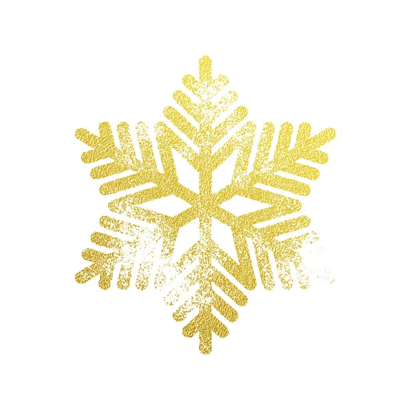 Golden snowflake ornament for Christmas decoration — Stock Vector