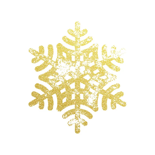 金色闪光质感的圣诞雪花象征 — 图库矢量图片