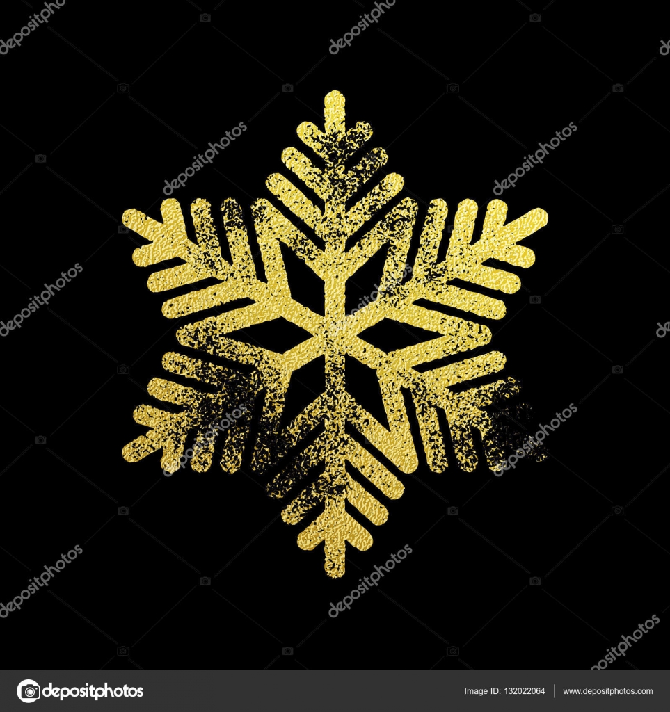 Glimmering Gold Snowflake Sequins