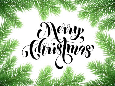 Kış tatil tebrik kartı Merry Christmas