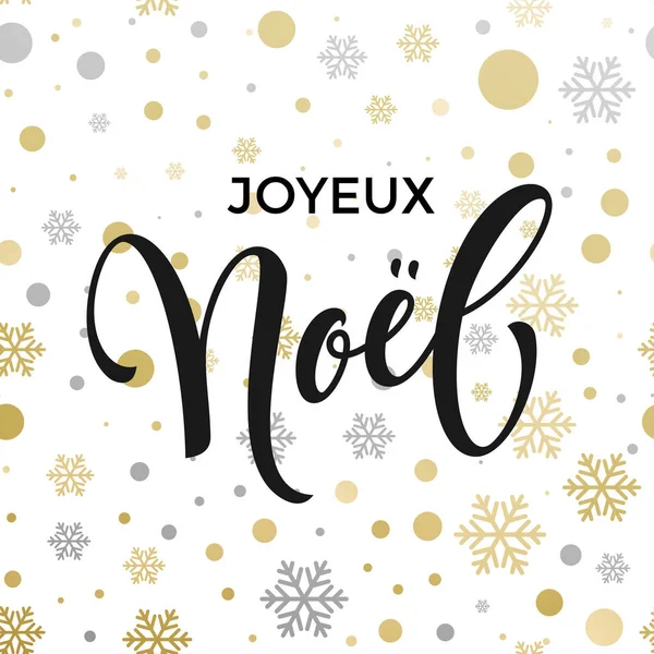 Navidad en Francia Joyeux Noel vector decorativo de saludo — Vector de stock