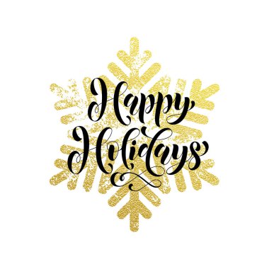 Altın parlak metin ve arka plan mutlu Noel tatili