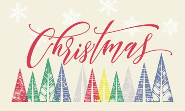 Dekorasyon Kış Noel tatil tebrik kartı metin için