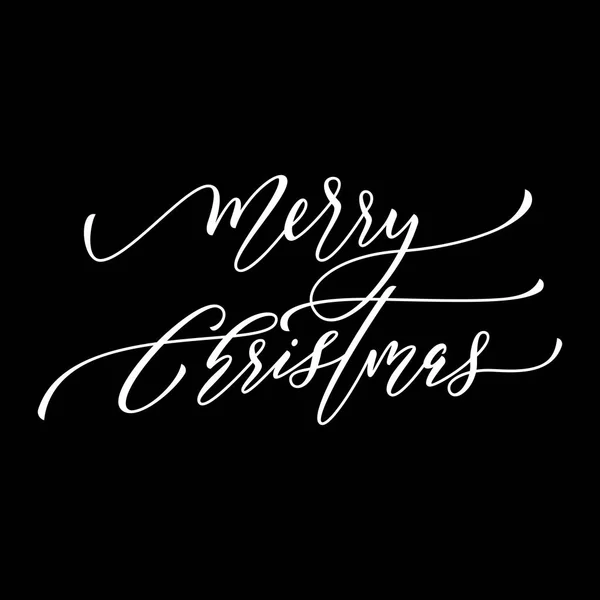 Festive calligraphy text greeting Merry Christmas — Stock Vector