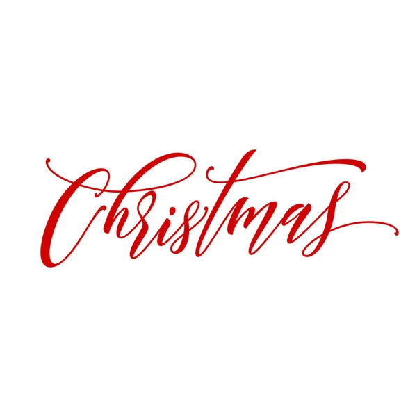 Tipografia criativa Feliz Natal vetor texto caligrafia lettering —  Vetores de Stock