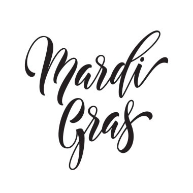 Mardi Gras hat yazı Fat Salı tatil karnaval olay için