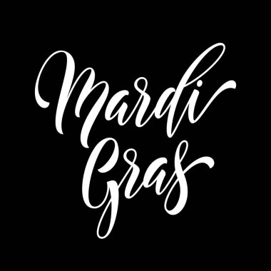 Mardi Gras karnavalı hat yazı
