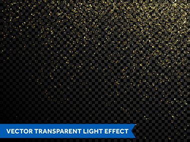 Parlak altın glitter parçacıklar efekti, altın ışıltılı alan yıldız tozu
