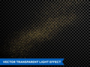 Parlak altın glitter parçacıklar efekti, altın ışıltılı alan yıldız tozu