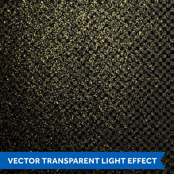 Χρυσά glitter σωματίδια αποτέλεσμα αφρώδη, χρυσές λαμπερό χώρο αστερόσκονη — Διανυσματικό Αρχείο