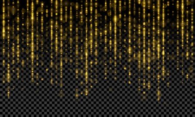 Altın parkling parçacıklar tinsel konu, altın glitter bulanıklık damla