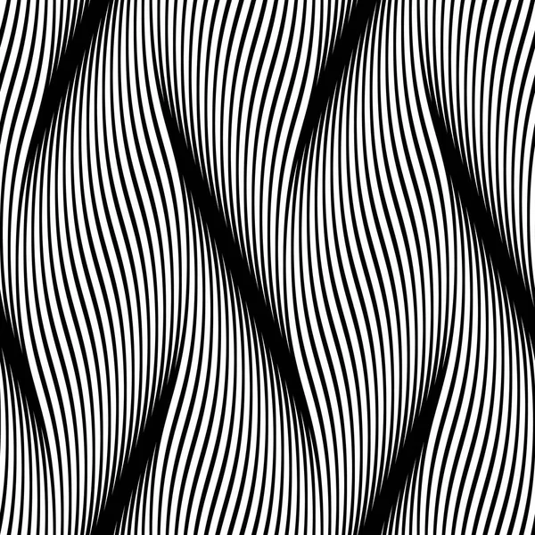 シームレスな波状の背景テクスチャ インテリア壁紙の装飾 — ストックベクタ