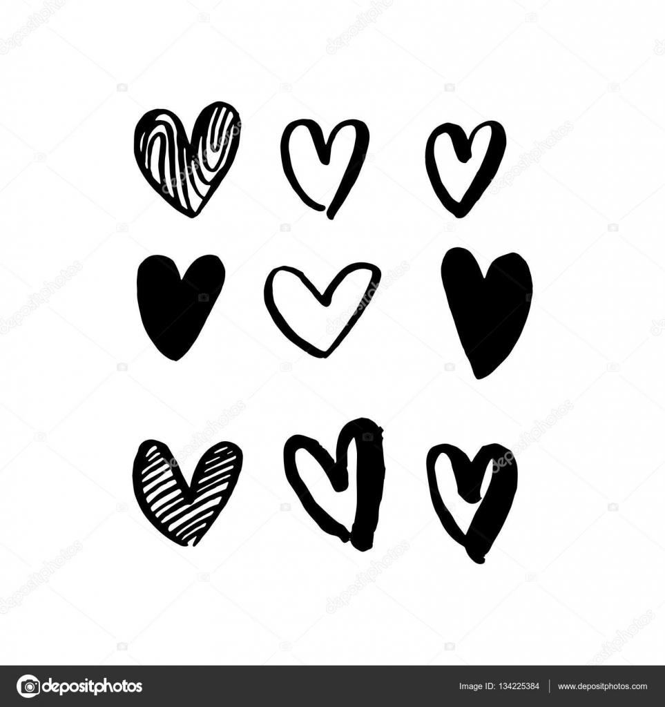 발렌타인 데이 대 한 마음 손 그려진된 벡터 아트 아이콘 스톡 벡터 - ©ronedale 134225384, image size:963x1024