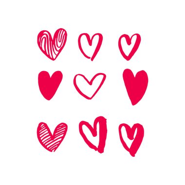 Sevgililer günü için kalp vektör sanat kırmızı kutsal kişilerin resmi desen