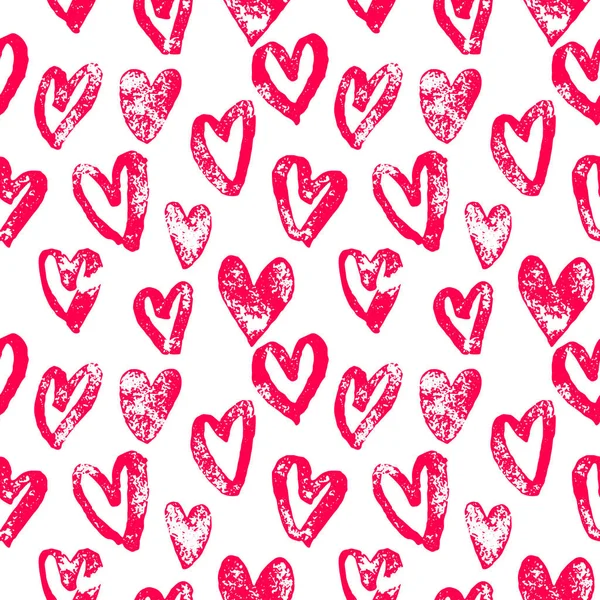 Cœurs motif icônes rouges pour l'art Saint-Valentin — Image vectorielle