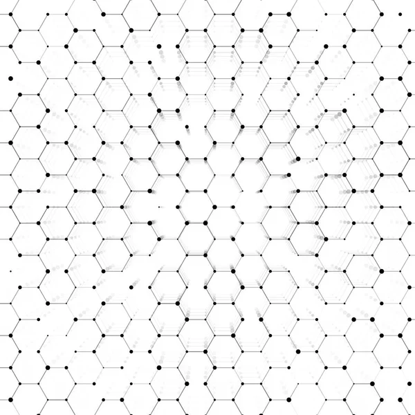 Antecedentes do padrão de células abstratas geométricas hexagonais —  Vetores de Stock