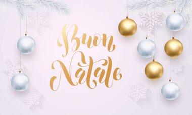 İtalyan Merry Christmas Buon Natale altın beyaz kar tanesi dekorasyon hat