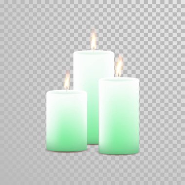 Dekoratif mum vektör izole seti