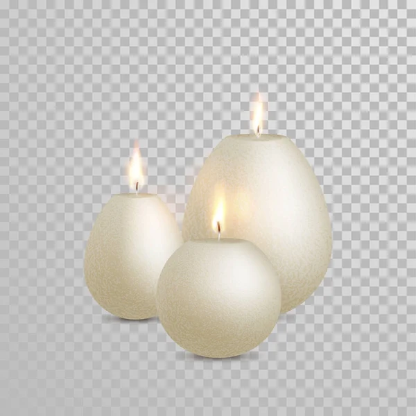 Διακοσμητικό κερί λευκό περλέ χρώμα διάνυσμα — Διανυσματικό Αρχείο