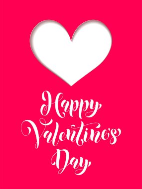 Sevgililer günü kalp tebrik kartı hat