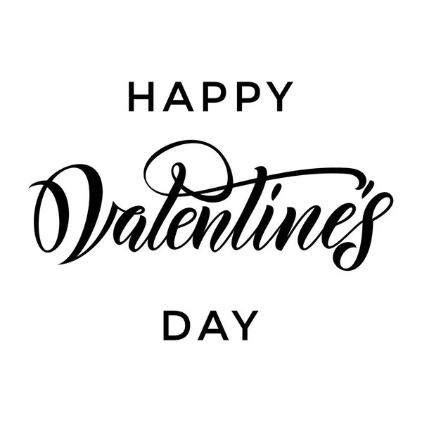 Valentin nap szív üdvözlőlap kalligráfia — Stock Vector