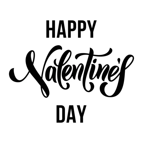 Boldog Valentin-napi üdvözlőlap kalligráfia — Stock Vector