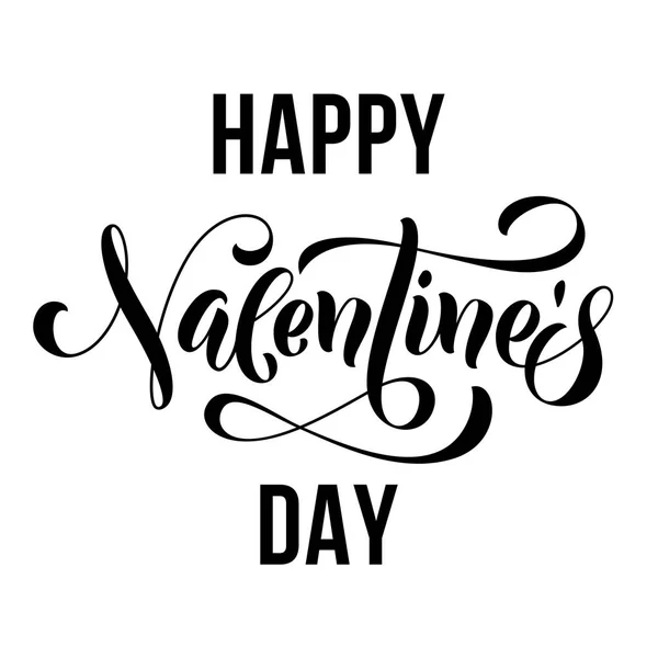 Boldog Valentin-napi üdvözlőlap kalligráfia — Stock Vector