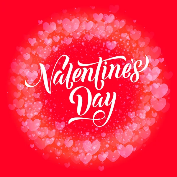 Happy hearts-Valentine day złoty wzór karty z pozdrowieniami — Wektor stockowy