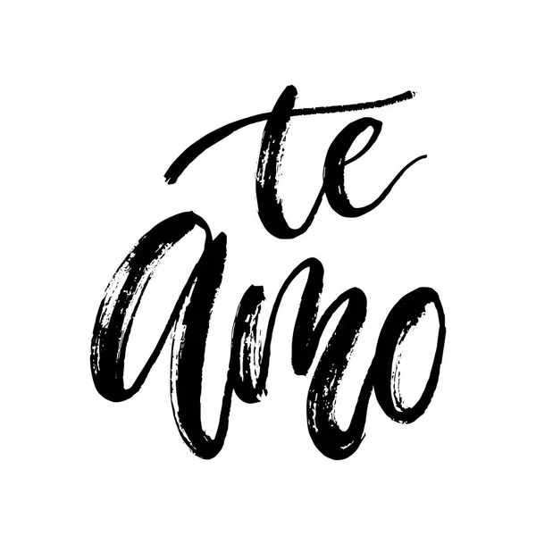 Ti amo Je t'aime calligraphie vectorielle de texte — Image vectorielle