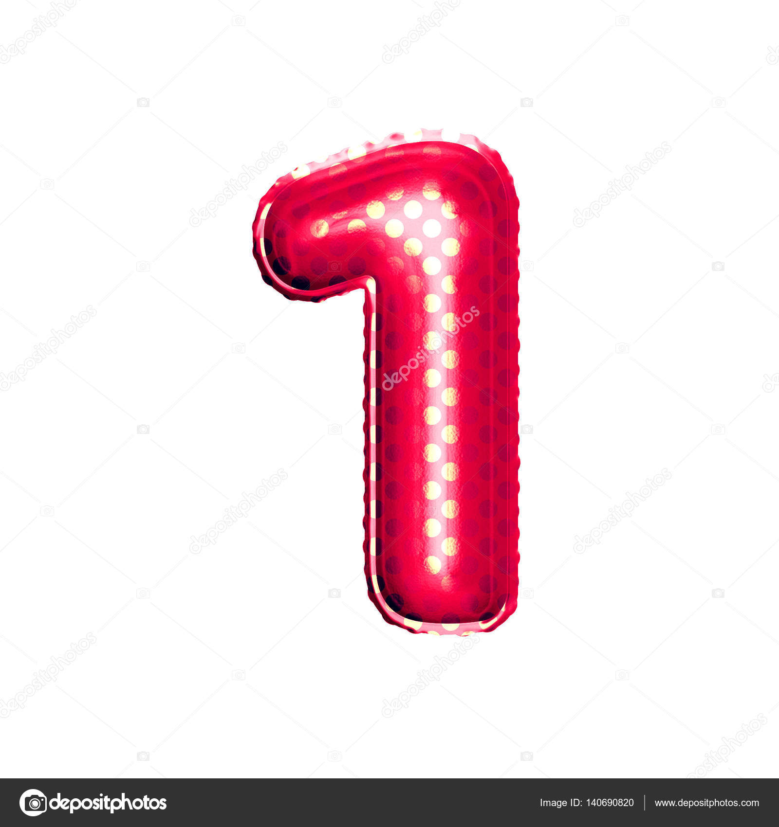 red number 1 balloon