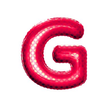 Balon harf G 3d altın folyo gerçekçi alfabesi