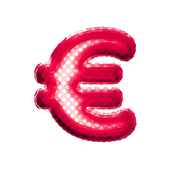 Balloon Euro currency symbol 3D golden foil realistic — Stock Photo, Image