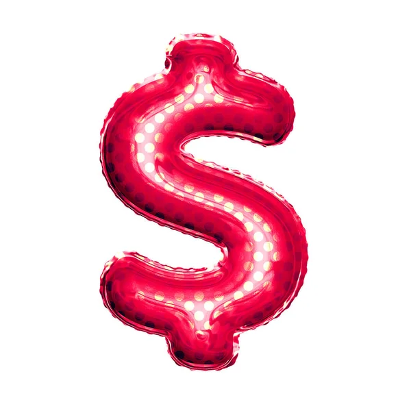 Ballon Dollar munt symbool 3d gouden folie realistisch — Stockfoto