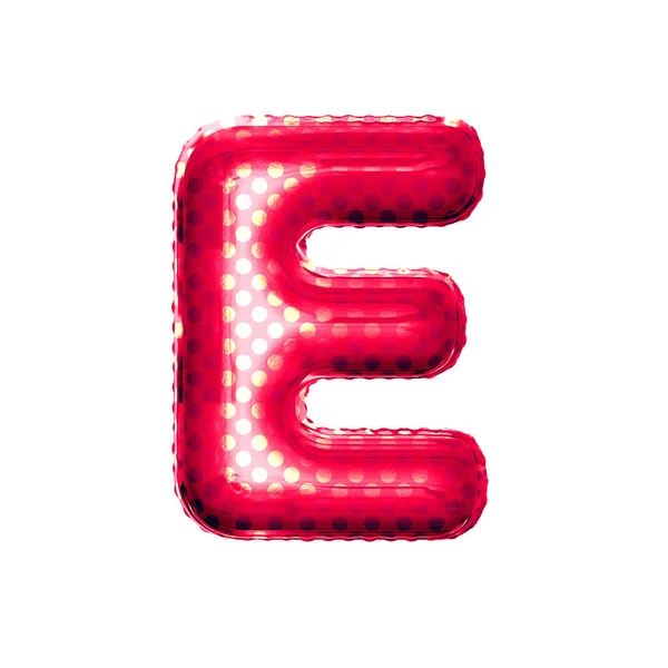 Повітряна літера E 3D золота фольга реалістичний алфавіт — стокове фото