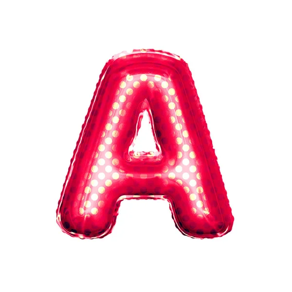 Letra balão Um alfabeto realista folha dourada 3D — Fotografia de Stock