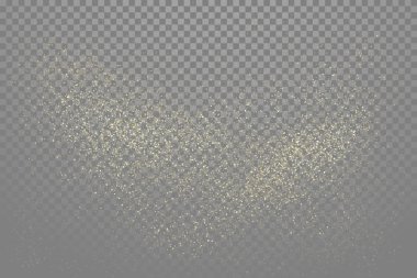 Parlak altın glitter parçacıklar efekti, altın ışıltılı alan yıldız tozu