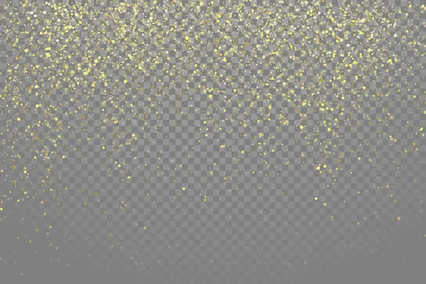 Partículas de vetor poeira dourada, brilho brilhante textura — Vetor de Stock