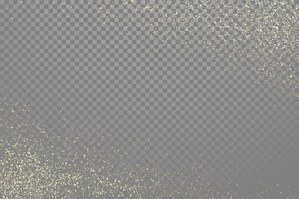 Bagliore particelle d'oro vettore stella scintillante polvere — Vettoriale Stock