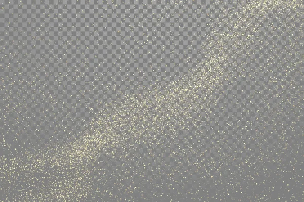 Particelle vettoriali polvere dorata, scintillante texture glitter — Vettoriale Stock