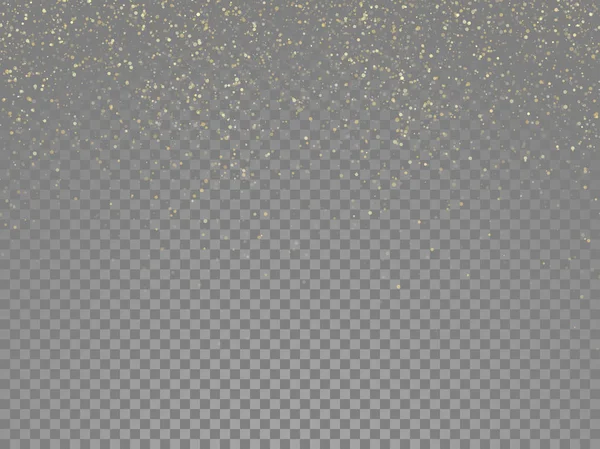 Vector deeltjes gouden stof, glinsterende glitter textuur — Stockvector