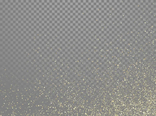 Vettore traccia polvere glitter oro trasparente — Vettoriale Stock