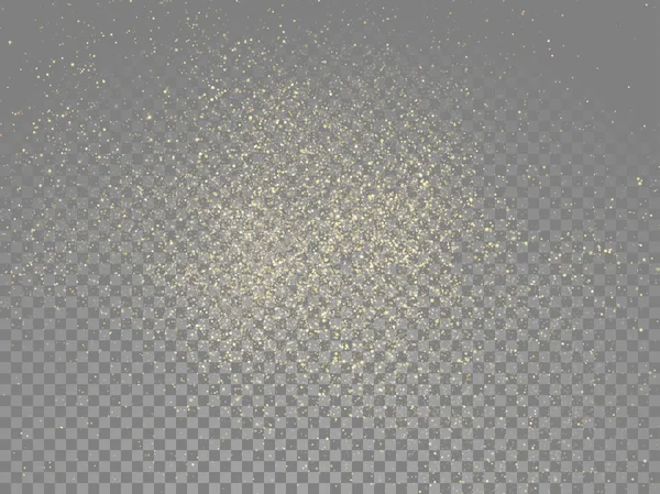 Altın glitter toz iz vektör şeffaf — Stok Vektör