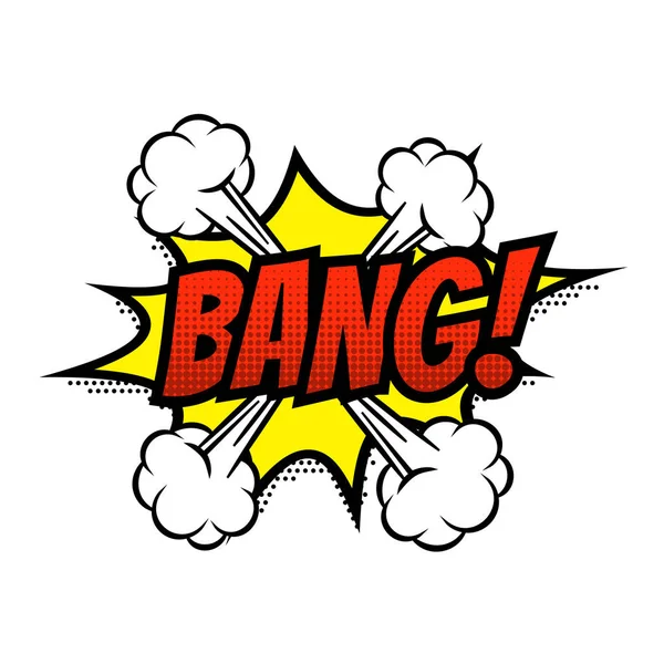 Bang bande dessinée texte bulle vecteur isolé couleur icône — Image vectorielle