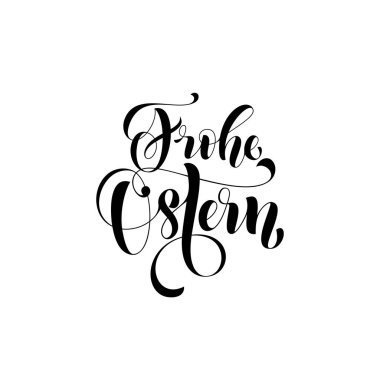 Mutlu Paskalya Almanca Frohe Oster Paschal metin tebrik kartı