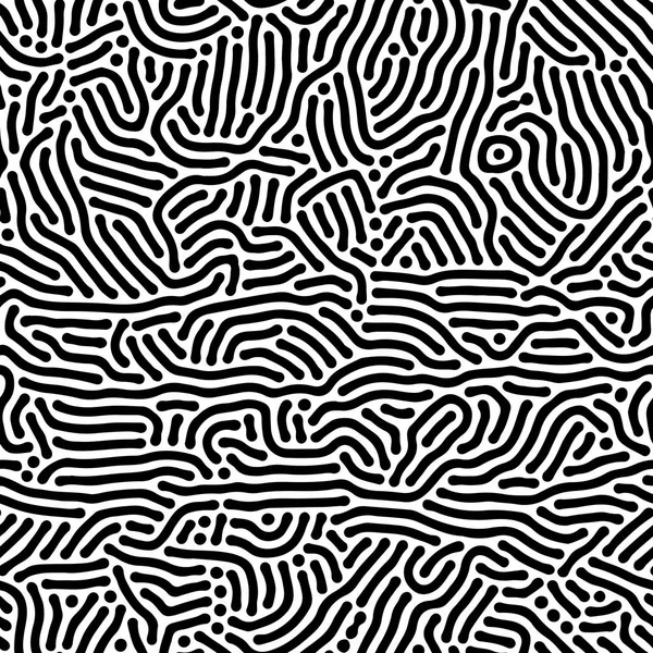Fond abstrait de vecteur organique lignes irrégulières motif labyrinthe — Image vectorielle