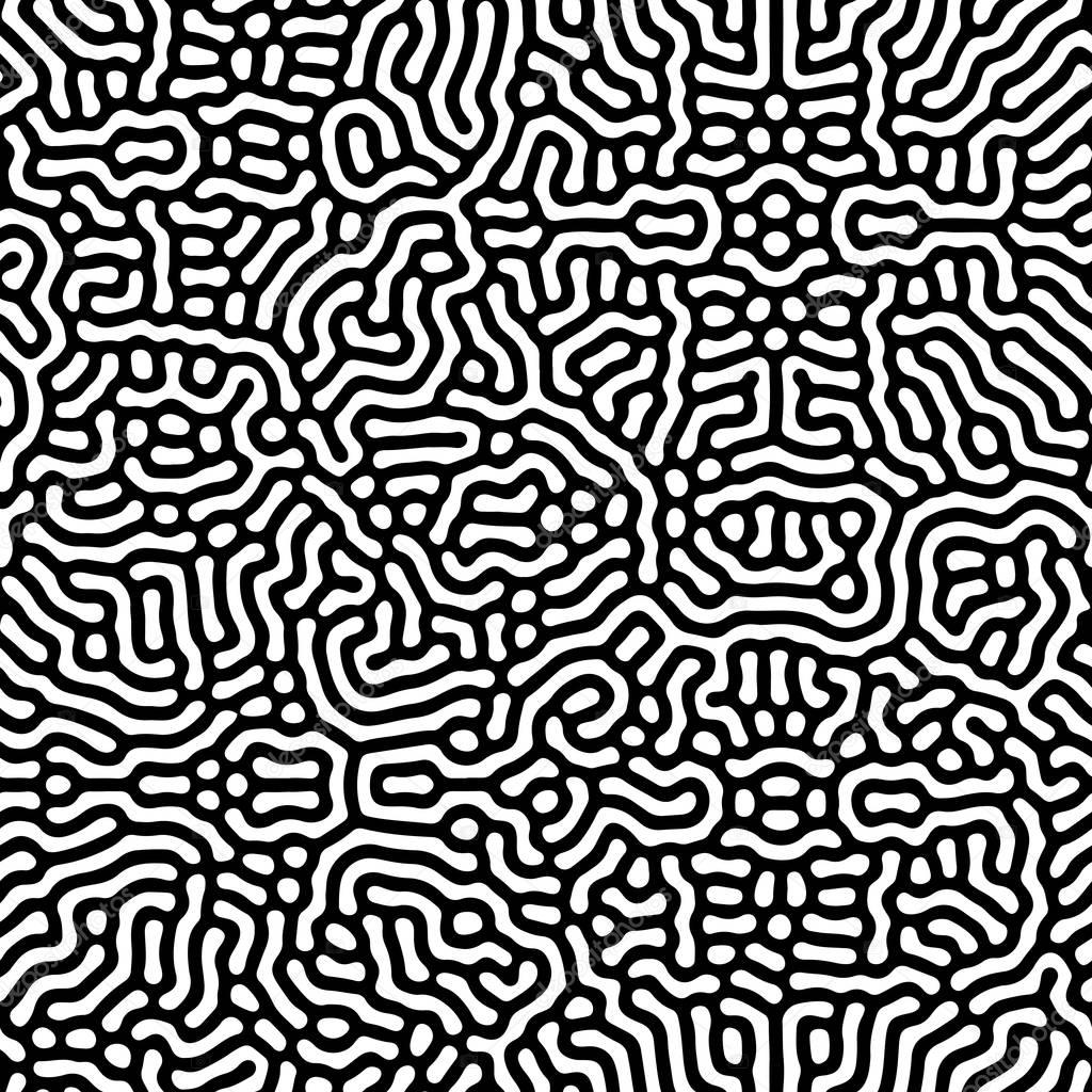 Abstract background of vector organic irregular lines maze pattern ...