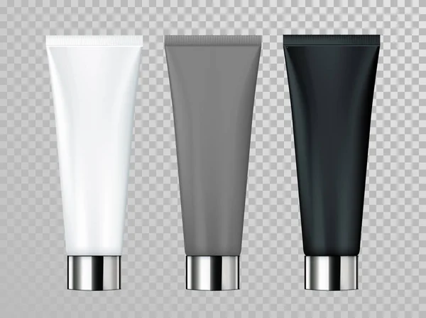 Crème of lotion buis geïsoleerde vector huid zorg cosmetische pakket template — Stockvector